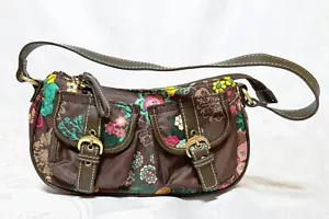VINTAGE AUTHENTIC OILILY FLORAL ART HANDBAG SHOULDER HOBO BAG - Picture 1 of 9