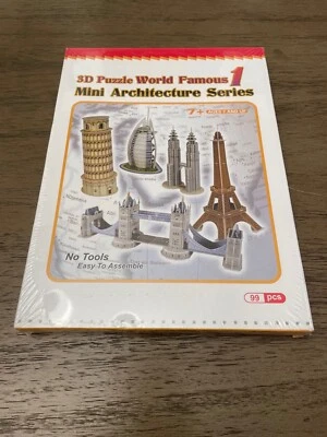 New in Package ~ 3D Mini Architecture Series Puzzle ~ World Famous 1 ~ 99 Pieces - Image 1 of 2