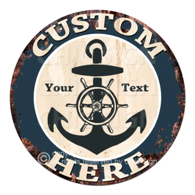 CP-0154 ANY NAME'S Custom Personalized Boat Anchor Metal Sign Decor Gift idea - Image 1 of 2