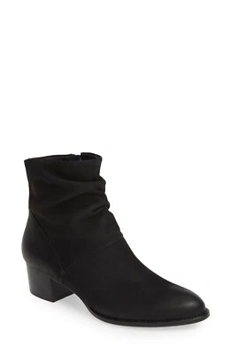 NEW $480 PAUL GREEN Brianna Slouchy Bootie ALMOND BLOCK black  SUEDE 8.5 (TPO11) - Image 1 of 4