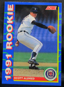 1991 Score Rookie Scott Aldred Baseball Card #3