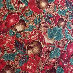 Canterbury Manor by Hoffman International Fabrics 42/43”widex29”+ Red/Gold/Green - Picture 1 of 7