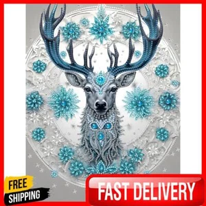 5D DIY Partial Special Shaped Drill Diamond Painting Blue Fantasy Owl 30x40cm - Bild 1 von 10
