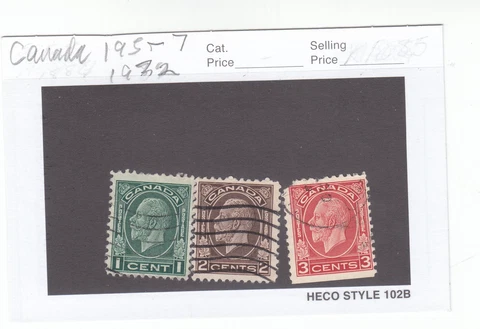Canada - Scott #195 - 197 - Used Cover