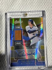 PAUL MOLITOR Auto/Relic #/10 - 2020 Panini Absolute Iconic Ink Materials - HOF
