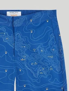 Frescobol Carioca HERREN-Badeshorts brandneu mit Etikett (£155) seltenes topografisches Muster 38" W - Bild 1 von 2