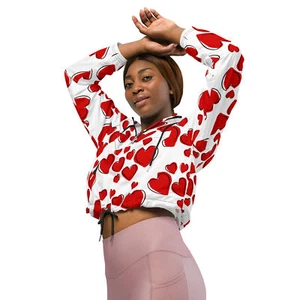 Women’s Hearts cropped windbreaker - Picture 1 of 9