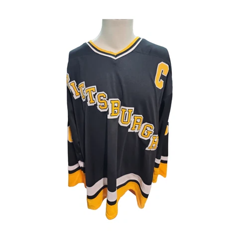 Pittsburgh Penguins Mario Lemieux Black CCM Vintage Hockey Jersey - SZ 54 Cover