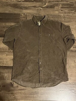 Scandia Woods Shirt Mens Large Brown Cotton Corduroy Button Down - Image 1 of 4