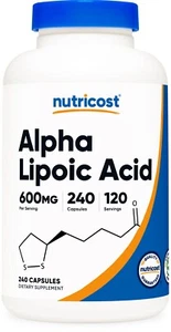 Nutricost Alpha Lipoic Acid - 600mg Per Serving - 240 Capsules - Picture 1 of 5