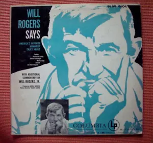 WILL ROGERS SAYS RECORD LP - Picture 1 of 1