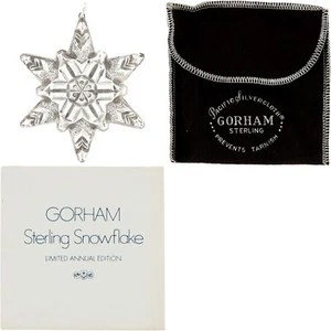 Rare Gorham 1st Ed 1970 Sterling Silver Christmas Ornament Snowflake 925 Vintage - Picture 1 of 8