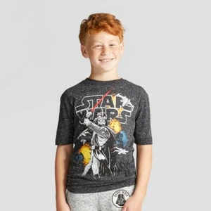 Star Wars Dark Vader Boys Heather Black T-Shirt Size XS, L, XL - Picture 1 of 1