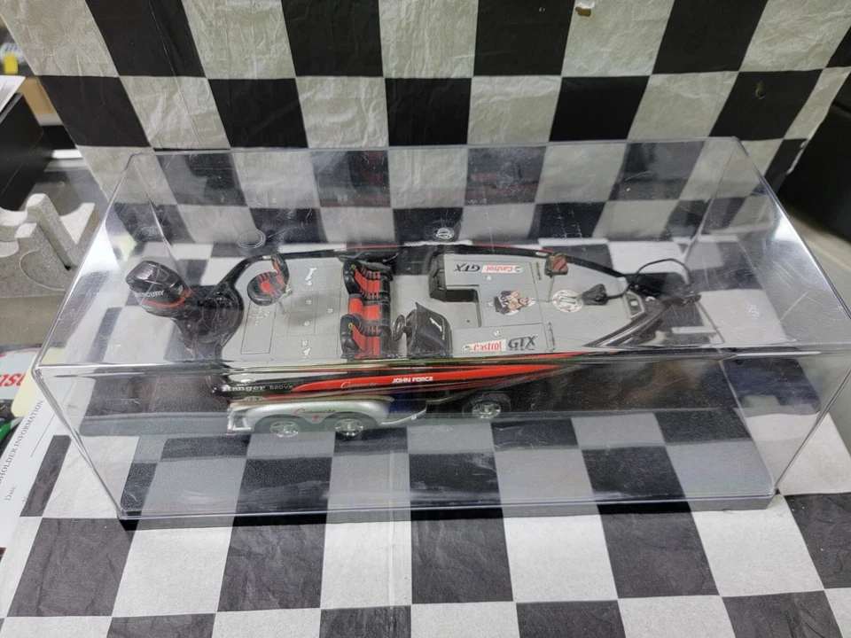 John Force 1/24 2002 Ranger Boat & Trailer 1 of 1644 NHRA Castrol GTX NO BOX - Image 1 of 4