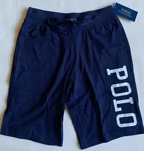 NWT Mens Polo Ralph Lauren "Polo" Logo Lightweight Knit Pajama Shorts Navy S - Picture 1 of 2