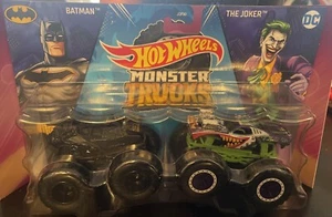Hot Wheels Monster Trucks Batman VS The Joker Black Green 1:64 Scale Diecast - Picture 1 of 8