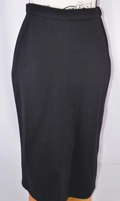 Sonia Rykiel Women's Skirt A-Line Black Wool Size 6 Side Zip Bow France Flowing - Image 1 of 4