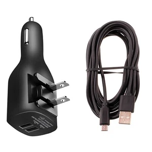 6ft Micro USB Cable 2-in-1 Car Home Charger Long Cord Travel for Cell Phones - Picture 1 of 6