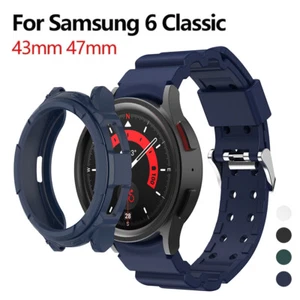 Coque + Bracelet pour Samsung Galaxy Watch 6 Classic 43 47mm Bracelet Housse de Protection - Photo 1 sur 17