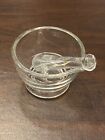 Vintage Small Glass Mortar w/ Pouring Lip Glass Pestle