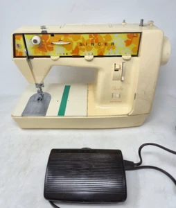 Máquina de coser portátil Singer Starlet 353 vintage años 70 + pedal - Imagen 1 de 11