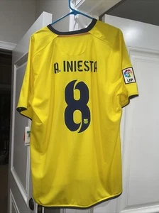 New FC Barcelona Away CUSTOM INIESTA #8 Kit camiseta top Jersey 2008-2009 XL NWT - Bild 1 von 13