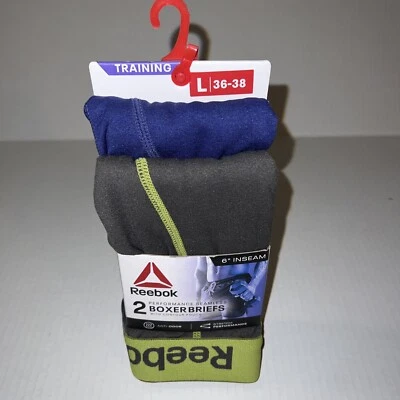 2 calzoncillos boxer grandes Reebok Training Performance sin costuras bolsa contorno elástica Foto 1 de 4