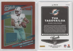 2021 Panini Donruss Optic Donruss Threads Red Prizm Tua Tagovailoa #TH-14