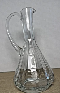 Vintage Princess House Crystal Heritage Pitcher Ribbed Etched Flower 10"  1988 - Picture 1 of 9