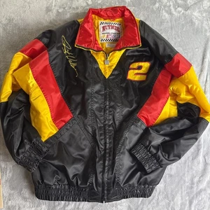 Vintage 90s Rusty Wallace #2 Nutmeg NASCAR Racing Jacket XL - Picture 1 of 12