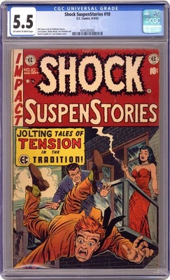 Shock Suspenstories #10 CGC 5.5 1953 4335263002 - Image 1 of 2