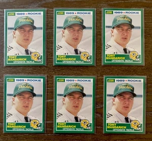 6ct 1989 Score Football Tony Mandarich Rookie RC Card Lot (#269) - Bild 1 von 2