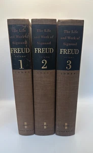 THE LIFE AND WORK OF SIGMUND FREUD- E. JONES -3 Vols. SIGNED/NUMBERED - 1ST ED. - Picture 1 of 24