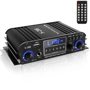 4 Channel Bluetooth 5.0 Stereo Amplifier, 50Wx4 HiFi Power Amp, 1200W Max, US... - Picture 1 of 9