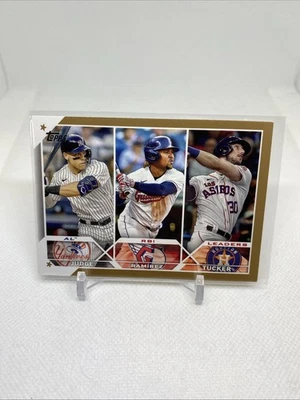 2023 Topps Series 1 #241 Ramirez Judge Tucker Gold 1000/2023 - Image 1 of 3