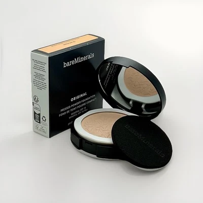 bareMinerals Original Pressed Powder Foundation 9g Medium 10 & OVP - Bild 1 von 2