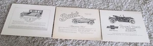 3 ANUNCIOS DE REPRODUCCIÓN DE AUTOS VINTAGE-19 CADILLAC; 1917 BUICK Y 1915 CHEVROLET - Imagen 1 de 5