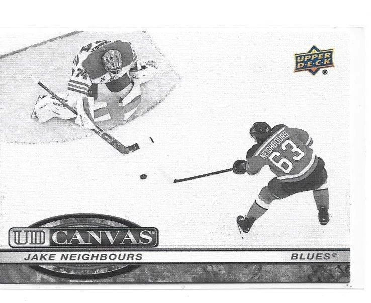 25-26 Upper Deck Canvas Black & White Jake Neighbours C-10 - Image 1 of 1