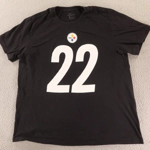 Najee Harris Shirt Mens XL Black Pittsburgh Steelers NFL Nike Teen Cotton - Picture 1 of 8