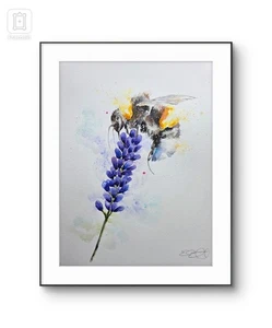 ORIGINAL Aquarell Gemälde, DISTEL signiert Elle Smith Art, Fine Art, Blumen - Bild 1 von 9