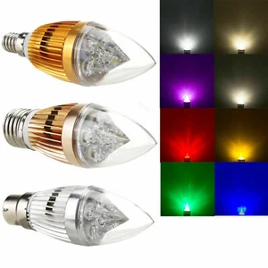 8 Colors Dimmable B22 E27 E14 B15 8W LED Chandelier Candle Lights Bulbs Lamp RL - Picture 1 of 18