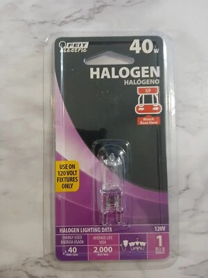 💡Feit Electric BPQ40/G9 Bulb – 40W, Clear, G9 Base – 120V--BRAND NEW! - Image 1 of 2