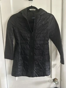 Lands End Primaloft Hybrid Puffy Jacket Girls Size Large 6X-7 Black - Picture 1 of 5
