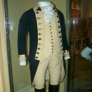 New Men's George Washington War British Navy Blue jacket vest and breeches - Picture 1 of 4