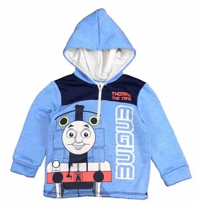 Thomas & Friends Thomas The Tank Engine Boys 1/4 Zip Blue Pullover Hoodie Sz 4T - Picture 1 of 7