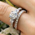 Elegant Wedding 925 Silver Filled Ring Cubic Zirconia Women Jewelry Size 6-10