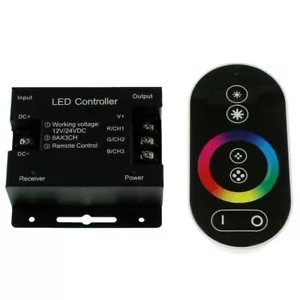 LED Funk RGB Touch-dimmer Controller 12V 24V DC Streifen PWM Regler Funkdimmer - Bild 1 von 9