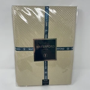WATERFORD Gold Christmas Holiday Tablecloth 70x84 Formal 6-8 People Oblong - Picture 1 of 7