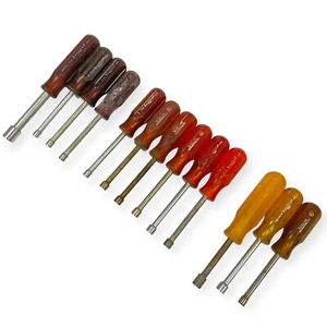 Xcelite Mixed HS14 7/16 7 7/32 9 9/32 10 5/16 Nut Driver Set 13 Pcs Made in USA - Picture 1 of 12