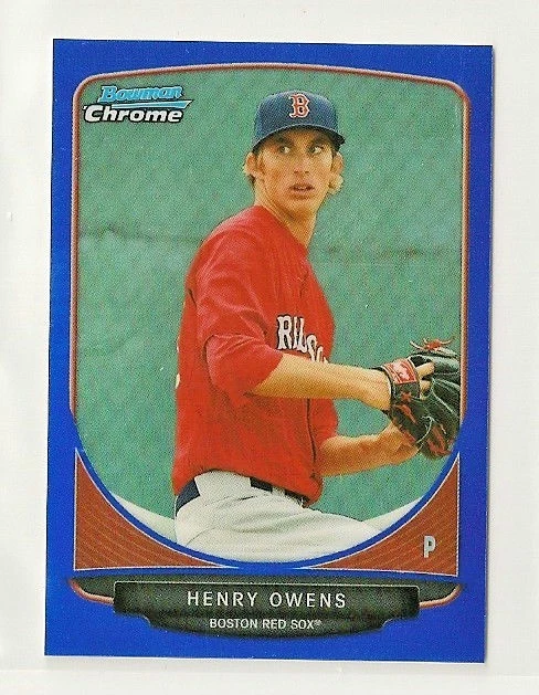 Henry Owens 2013 Bowman Chrome Mini Prospect BLUE Refractor #'d 68/99 - RED SOX - Image 1 of 1